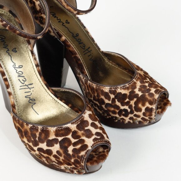 Lanvin AW/13 Brown Leopard Pony Hair Platform Heels - Picture 6 of 11